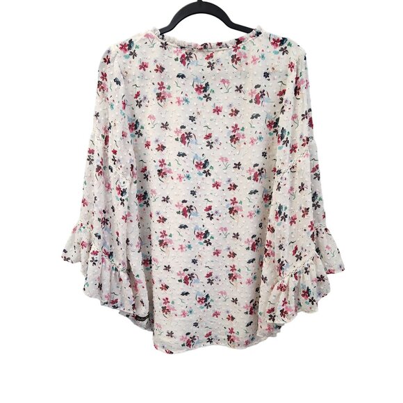 Matilda Jane Women's L Floral Whats up Butter Cup Blouse - Picture 2 of 9